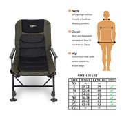 VINGLI 440Ibs Fishing Chair Adjustable Reclining Folding Chairs