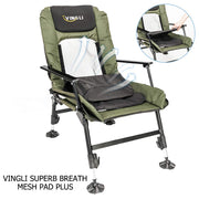 VINGLI 440Ibs Fishing Chair Adjustable Reclining Folding Chairs