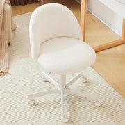 VINGLI AC102 Armless Adjustable Rolling Office Chair with Wheels