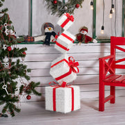 VINGLI Christmas Lighted Gift Boxes Set with Plug
