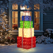 VINGLI Christmas Lighted Gift Boxes Set with Plug
