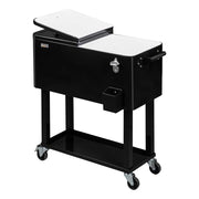 VINGLI 80 Quart Portable Rolling Cooler Cart on Wheels for Outdoor Patio