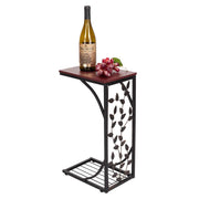 VINGLI C-Shaped Side Table with Pattern