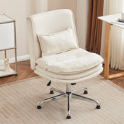 VINGLI Armless Home Office Chair Cloud Criss Cross Legged Chair