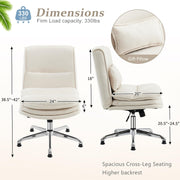 VINGLI Armless Home Office Chair Cloud Criss Cross Legged Chair