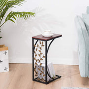 VINGLI C-Shaped Side Table with Pattern