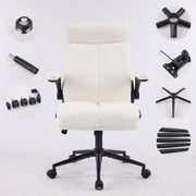 VINGLI Rolling Ergonomic Office Desk Chair with Padded Flip-up Arms