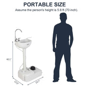 VINGLI 5 Gallon Camping Portable Sink with Towel Holder & Soap Dispenser