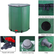 VINGLI Collapsible Rain Barrel Portable Water Storage Tank