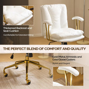 VINGLI Rolling Swivel Chair with Armrests