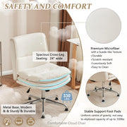 VINGLI Armless Home Office Chair Cloud Criss Cross Legged Chair