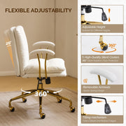 VINGLI Rolling Swivel Chair with Armrests