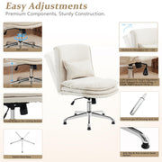 VINGLI Armless Home Office Chair Cloud Criss Cross Legged Chair