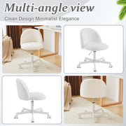 VINGLI AC102 Armless Adjustable Rolling Office Chair with Wheels