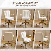 VINGLI Rolling Swivel Chair with Armrests