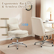 VINGLI Armless Home Office Chair Cloud Criss Cross Legged Chair