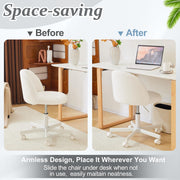 VINGLI AC102 Armless Adjustable Rolling Office Chair with Wheels
