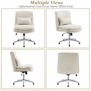 VINGLI Armless Home Office Chair Cloud Criss Cross Legged Chair