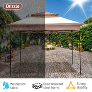 VINGLI 3.3m x 3.3m Gazebo with Mosquito Netting Sides Garden Heavy Duty Pavilion Canopy Tent